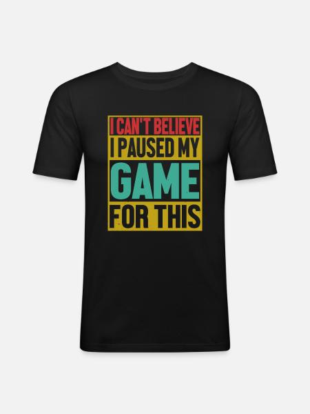Gaming Gamer - Herre Slim Fit T-Shirt - sort
