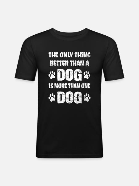 Paroles de chiens - T-shirt près du corps Homme - noir