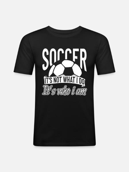 Soccer - T-shirt près du corps Homme - noir
