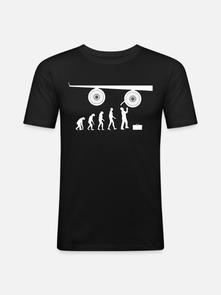 Engine mechanic airplane technician gift - Men's Slim Fit T-Shirt - black