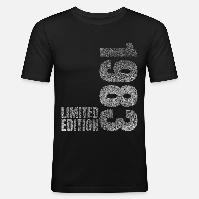 Édition limitée 1983 - T-shirt près du corps Homme - noir
