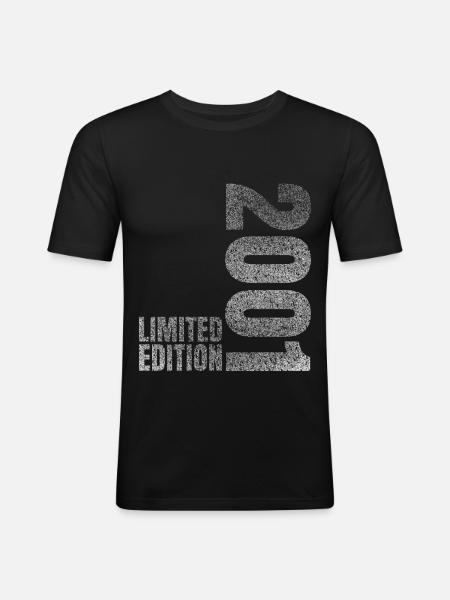 2001 Limited Edition - Men's Slim Fit T-Shirt - black