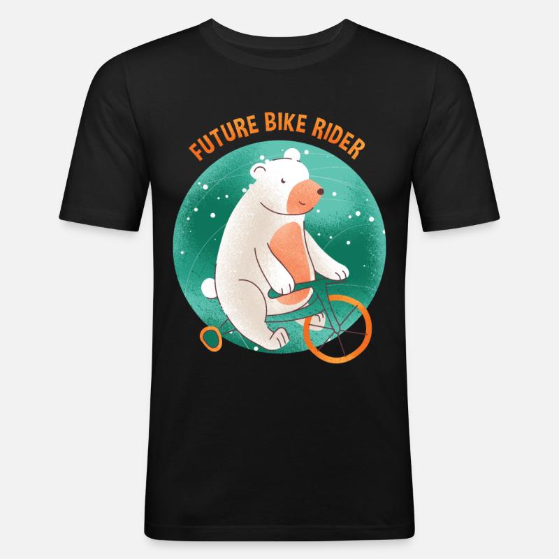 Geschenk Baby Eisbär - Männer Slim Fit T-Shirt - Schwarz