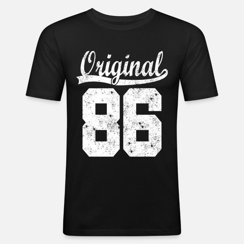 86 born Gift - Men's Slim Fit T-Shirt - black