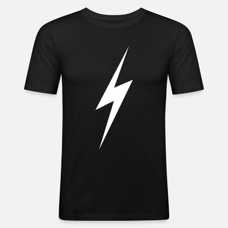 Blitz - Männer Slim Fit T-Shirt - Schwarz