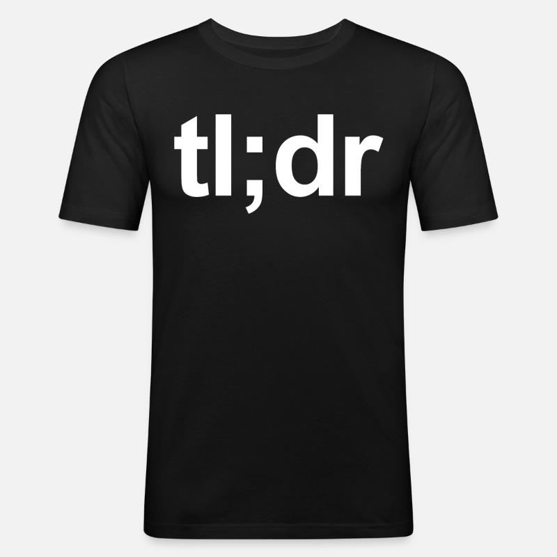 tl;dr - Männer Slim Fit T-Shirt - Schwarz
