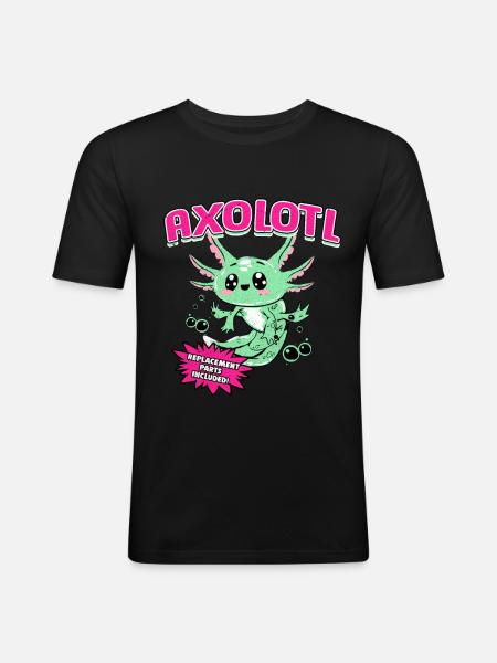 Axolotl - T-shirt près du corps Homme - noir