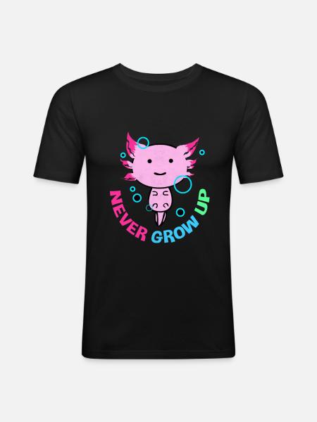 Axolotl - T-shirt près du corps Homme - noir