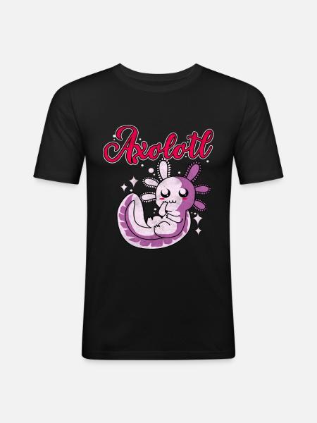 Axolotl - Men's Slim Fit T-Shirt - black