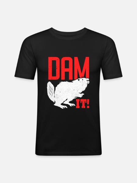 Beaver - Men's Slim Fit T-Shirt - black