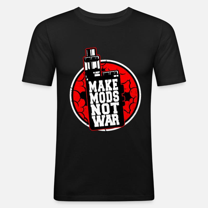 Vape - Männer Slim Fit T-Shirt - Schwarz
