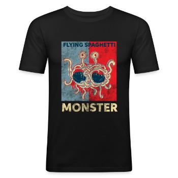 Pasta Spaghetti FSM Italien Nudeln Pesto Koch - Männer Slim Fit T-Shirt - Schwarz - Vorne - Nik (191cm)