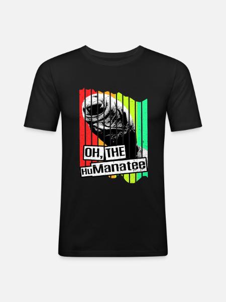 Manatee - Men's Slim Fit T-Shirt - black