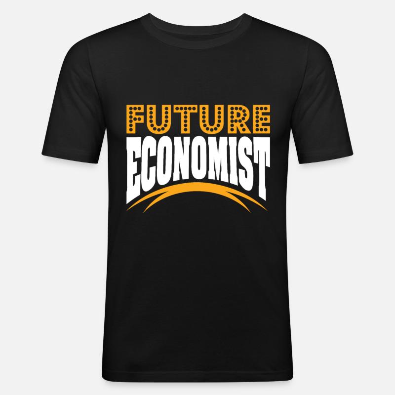 Wirtschaft Student Geschenk BWL VWL - Männer Slim Fit T-Shirt - Schwarz