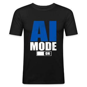 Künstliche Intelligenz Geschenk KI AI Technologie - Männer Slim Fit T-Shirt - Schwarz - Vorne - Nik (191cm)