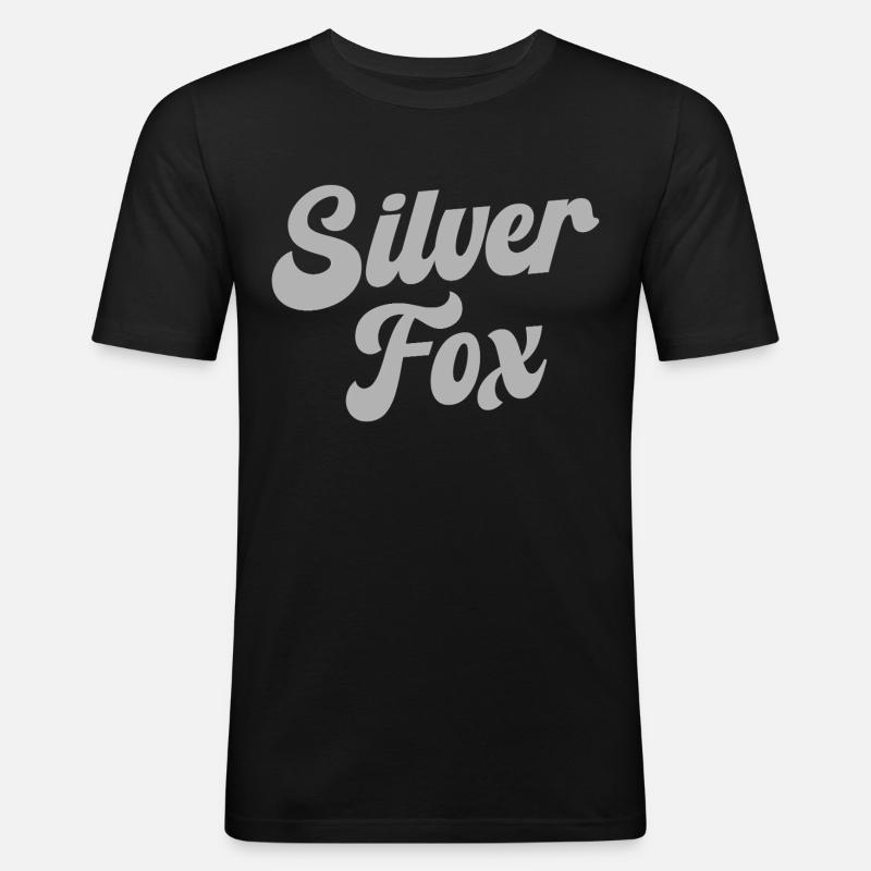 Silberfuchs - Männer Slim Fit T-Shirt - Schwarz