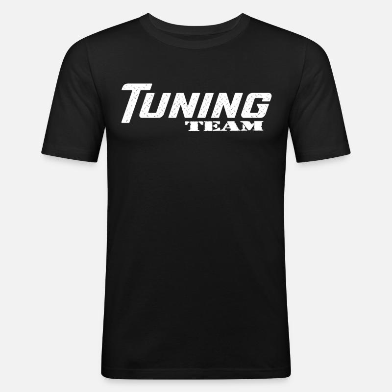 Tuning-Team - Männer Slim Fit T-Shirt - Schwarz