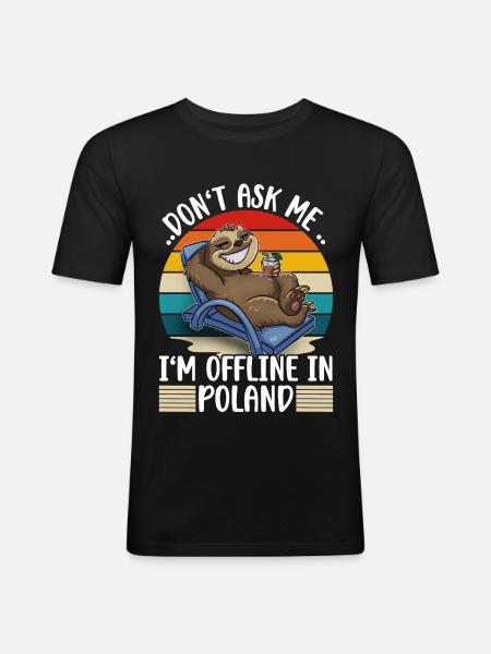 Poland Holidays - Men's Slim Fit T-Shirt - black