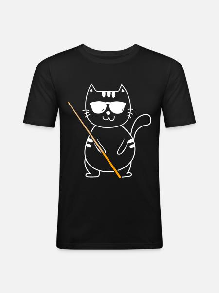 Billiards 8-ball - Men's Slim Fit T-Shirt - black