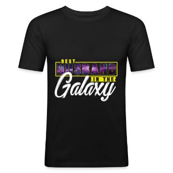 Husband gift wedding day - Men's Slim Fit T-Shirt - black - Front - Nik (191cm)