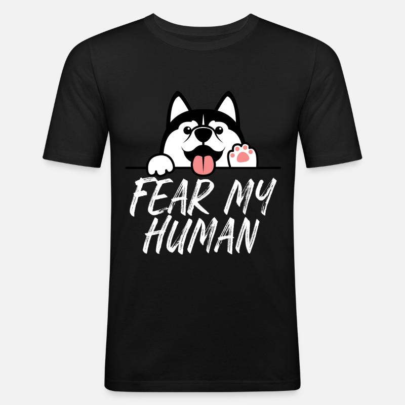 Husky - Männer Slim Fit T-Shirt - Schwarz
