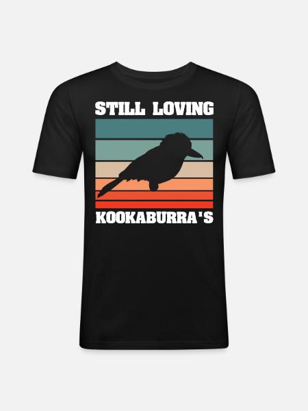 Kookaburra Design and Kookaburra Saying - Men's Slim Fit T-Shirt - black
