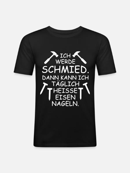 Schmied - Männer Slim Fit T-Shirt - Schwarz