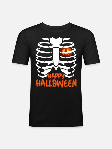 Joyeux halloween - T-shirt près du corps Homme - noir