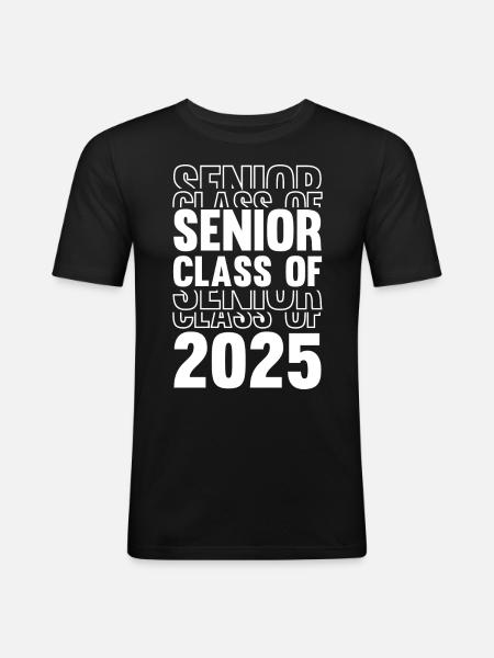 Senior Class Off 2025 - Männer Slim Fit T-Shirt - Schwarz
