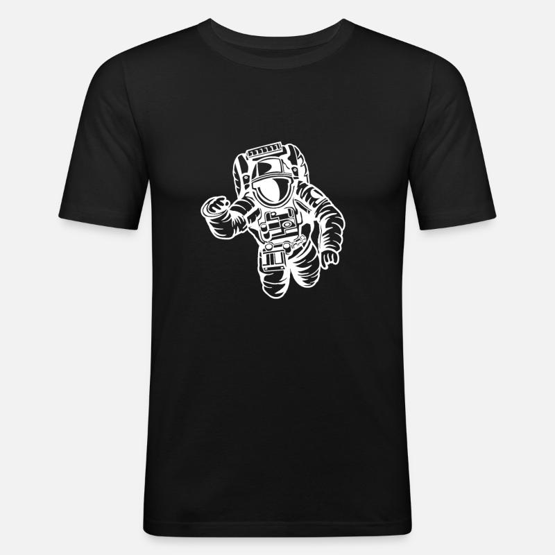 astronaute - T-shirt près du corps Homme - noir