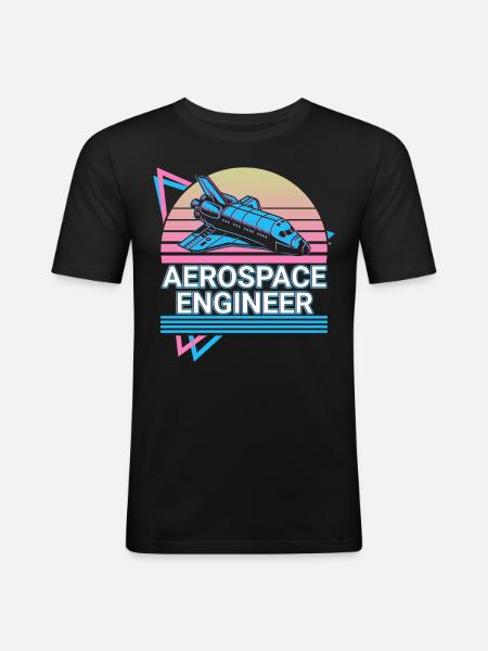 Aerospace Engineer Aerospace - Men's Slim Fit T-Shirt - black
