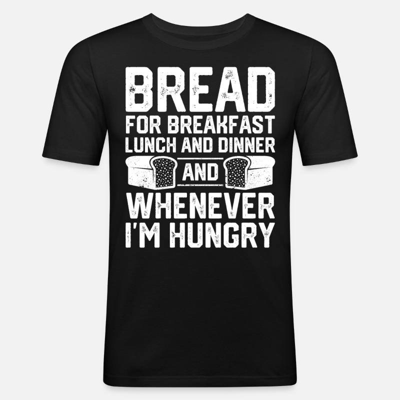 Funny bread baker - Men's Slim Fit T-Shirt - black