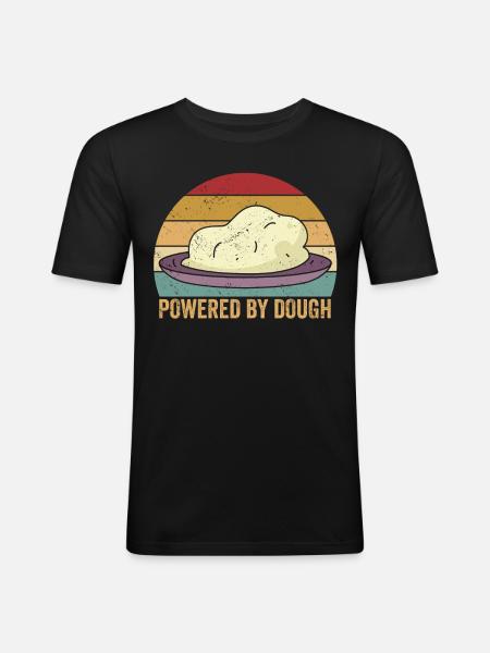 Funny bread baker - Men's Slim Fit T-Shirt - black