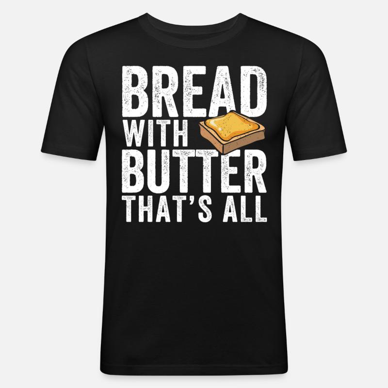 Lustiger Brotbacken-Bäcker - Männer Slim Fit T-Shirt - Schwarz