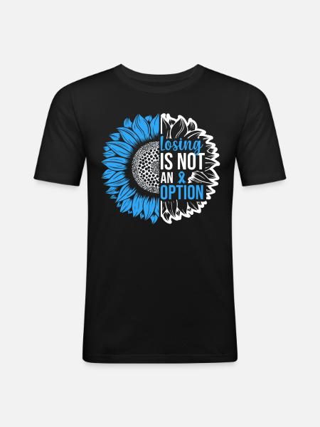 Prostate Cancer Awareness Sunflower - Men's Slim Fit T-Shirt - black