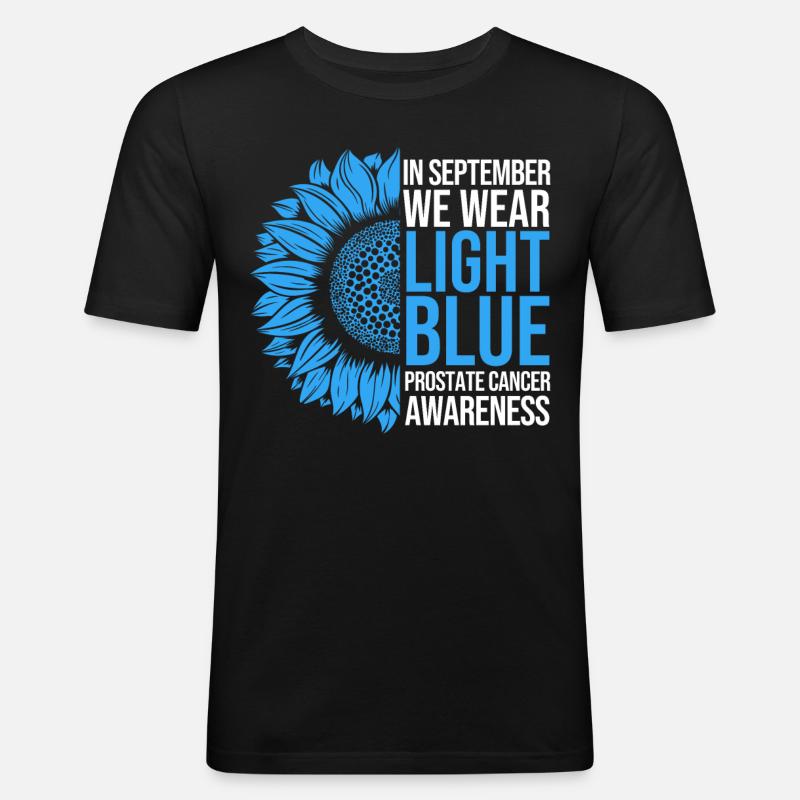 Prostatakrebs-Bewusstsein Sonnenblume - Männer Slim Fit T-Shirt - Schwarz