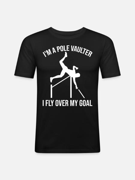 Fun pole vault - Men's Slim Fit T-Shirt - black