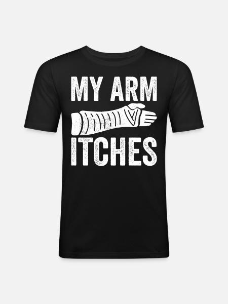 Broken arm - Men's Slim Fit T-Shirt - black