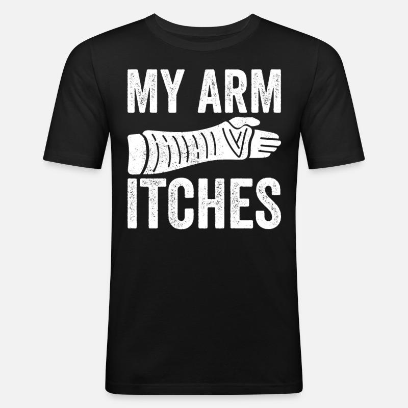 Broken arm - Men's Slim Fit T-Shirt - black