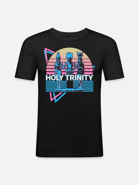 Holy Trinity Retro - Men's Slim Fit T-Shirt - black