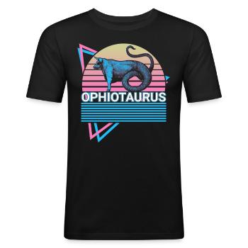 Ophiotaurus Fabelwesen Antike griechische Mytholog - Männer Slim Fit T-Shirt - Schwarz - Vorne - Nik (191cm)