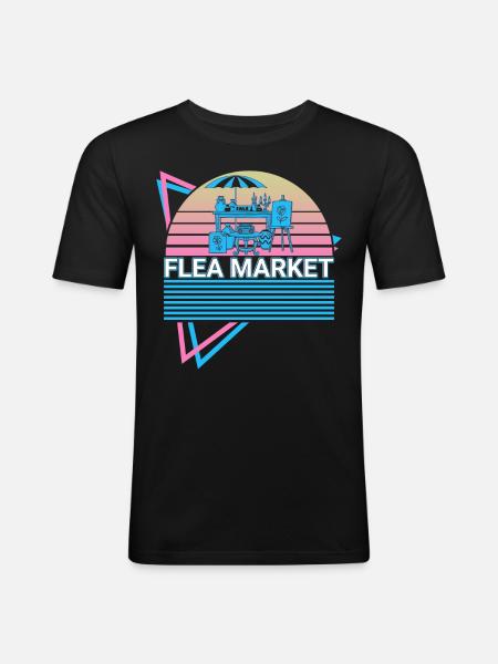 Retro Flea Market - Men's Slim Fit T-Shirt - black