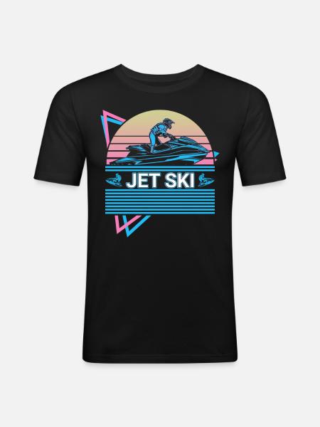 Jet Ski Retro - Men's Slim Fit T-Shirt - black
