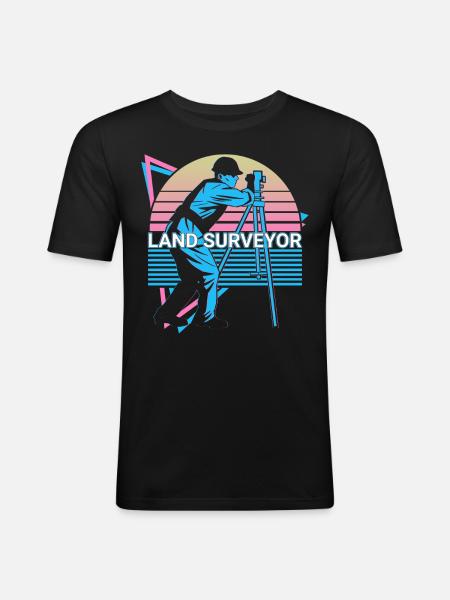 Surveyor Retro - Men's Slim Fit T-Shirt - black