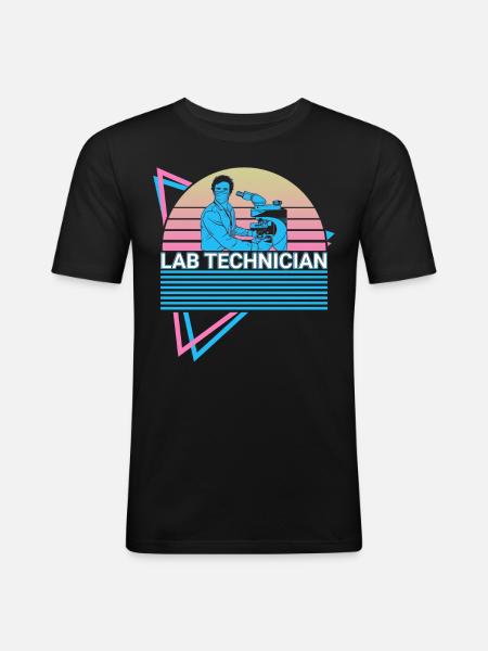 Laboratory Technician Retro - Men's Slim Fit T-Shirt - black