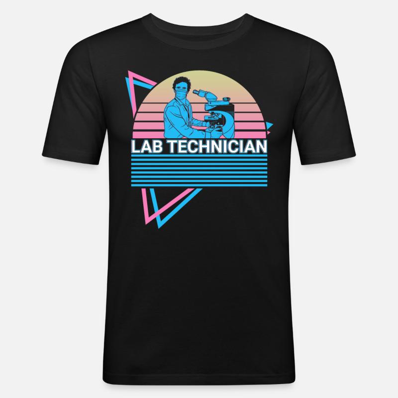 Laboratory Technician Retro - Men's Slim Fit T-Shirt - black