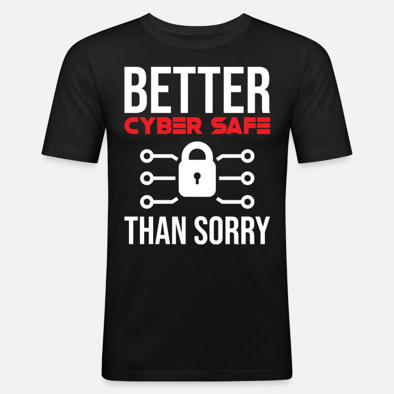 Cybersecurity Computer Security Cybersecurity - Men's Slim Fit T-Shirt - black
