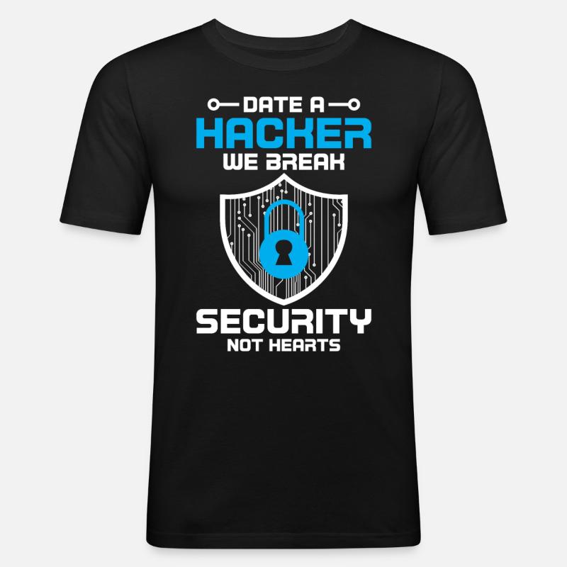 Cybersecurity Computersicherheit Cybersecurity - Männer Slim Fit T-Shirt - Schwarz