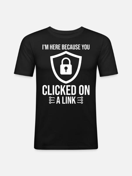 Cybersecurity Computer Security Cybersecurity - Men's Slim Fit T-Shirt - black