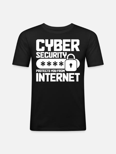 Cybersecurity Computer Security Cybersecurity - Men's Slim Fit T-Shirt - black